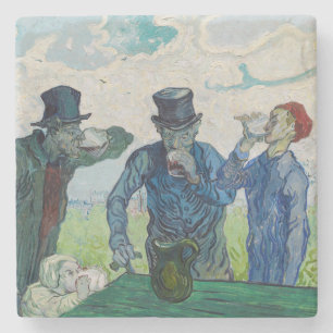 Vincent van Gogh - The Drinkers, after Daumier Stone Coaster
