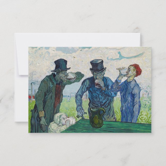 Vincent van Gogh - The Drinkers, after Daumier Thank You Card (Front)
