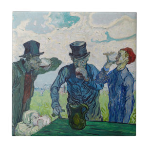Vincent van Gogh - The Drinkers, after Daumier Tile