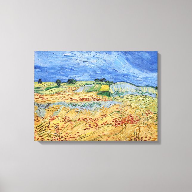 Vincent van Gogh - The fields / Plain at Auvers Canvas Print (Front)