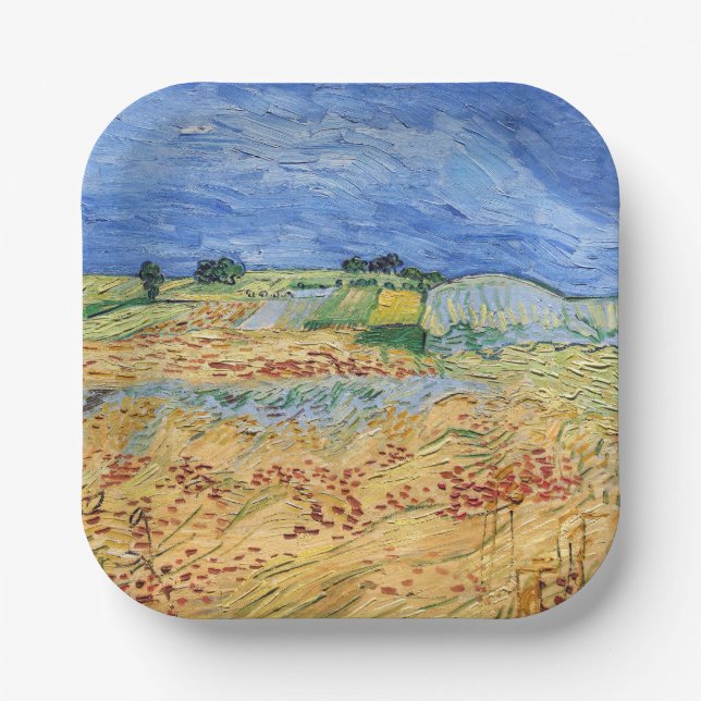 Vincent van Gogh - The fields / Plain at Auvers Paper Plate (Front)