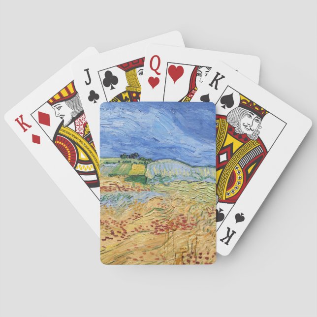 Vincent van Gogh - The fields / Plain at Auvers Playing Cards (Back)