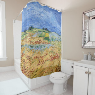 Vincent van Gogh - The fields / Plain at Auvers Shower Curtain