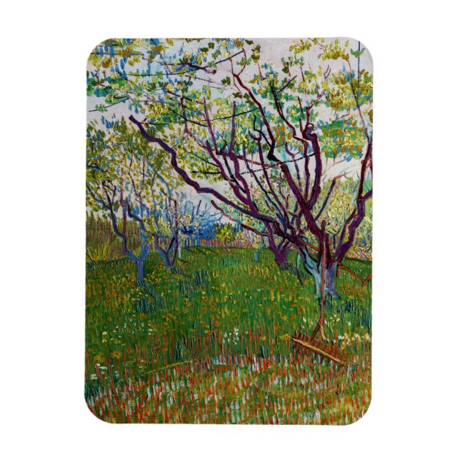 Vincent van Gogh - The Flowering Orchard Magnet (Vertical)