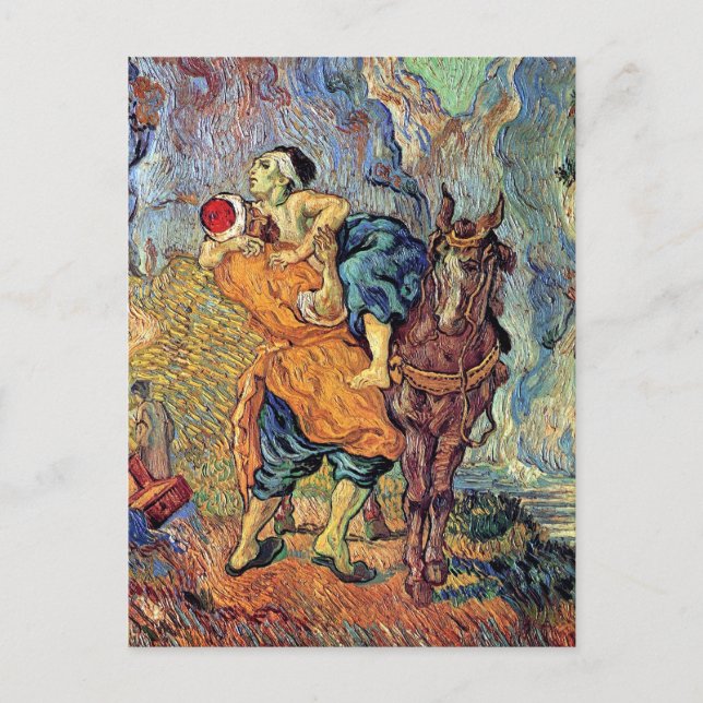 Vincent Van Gogh - The Good Samaritan - Fine Art Postcard (Front)