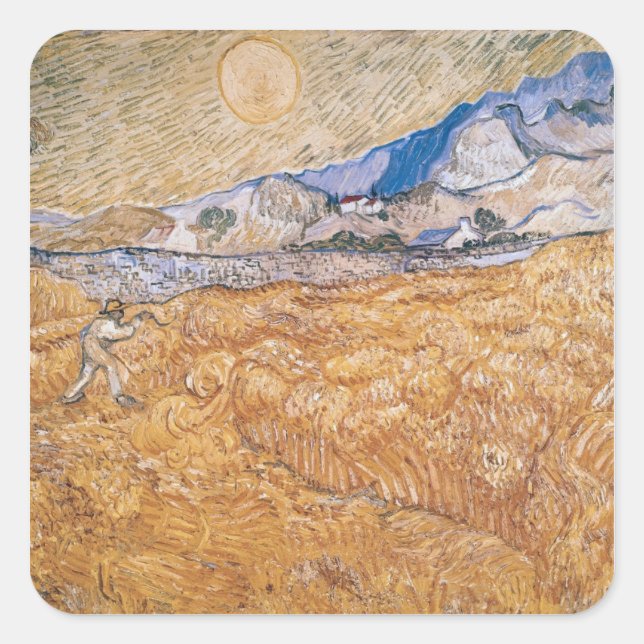 Vincent van Gogh | The Harvester Square Sticker (Front)