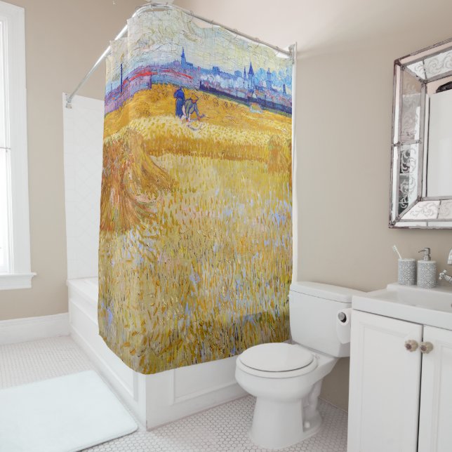 Vincent van Gogh - The Harvesters Shower Curtain (In Situ)