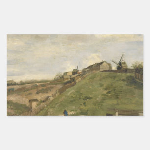Vincent van Gogh - The Hill of Montmartre Rectangular Sticker