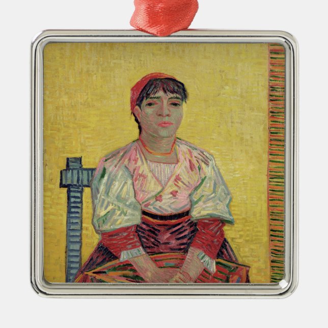 Vincent van Gogh | The Italian: Agostina Segatori Metal Tree Decoration (Front)
