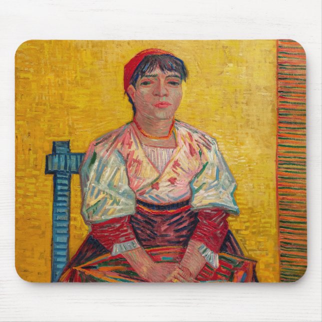 Vincent Van Gogh - The Italian Woman Mouse Mat (Front)