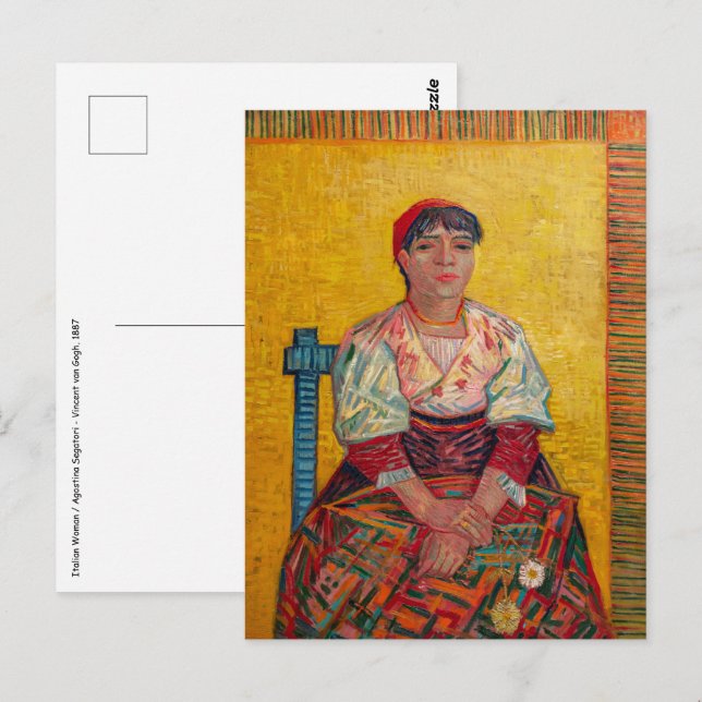 Vincent Van Gogh - The Italian Woman Postcard (Front/Back)