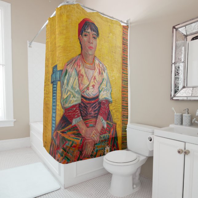Vincent Van Gogh - The Italian Woman Shower Curtain (In Situ)