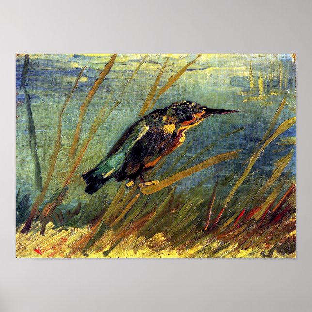 Vincent Van Gogh - The Kingfisher - Bird Lover Art Poster (Front)