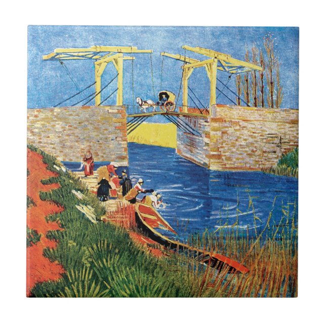 Vincent Van Gogh - The Langlois Bridge At Arles Tile (Front)