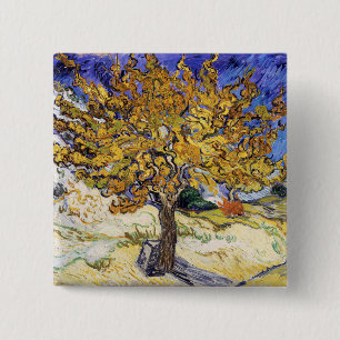 Vincent van Gogh - The Mulberry Tree 15 Cm Square Badge