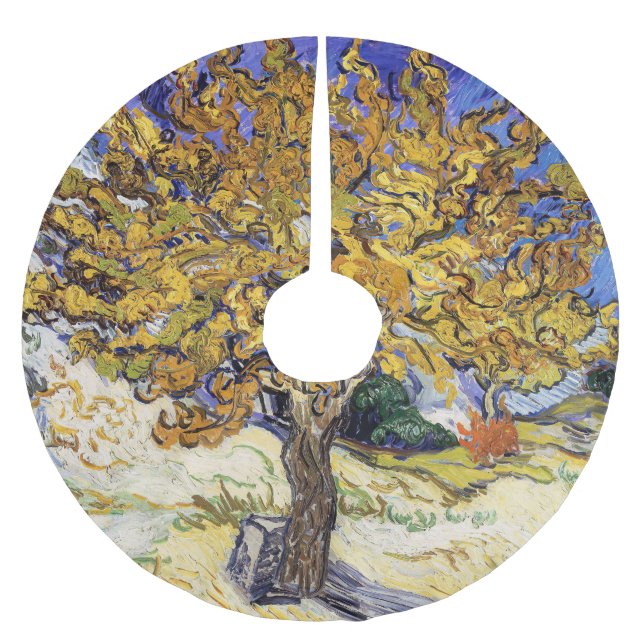 Vincent van Gogh - The Mulberry Tree Brushed Polyester Tree Skirt (Front)