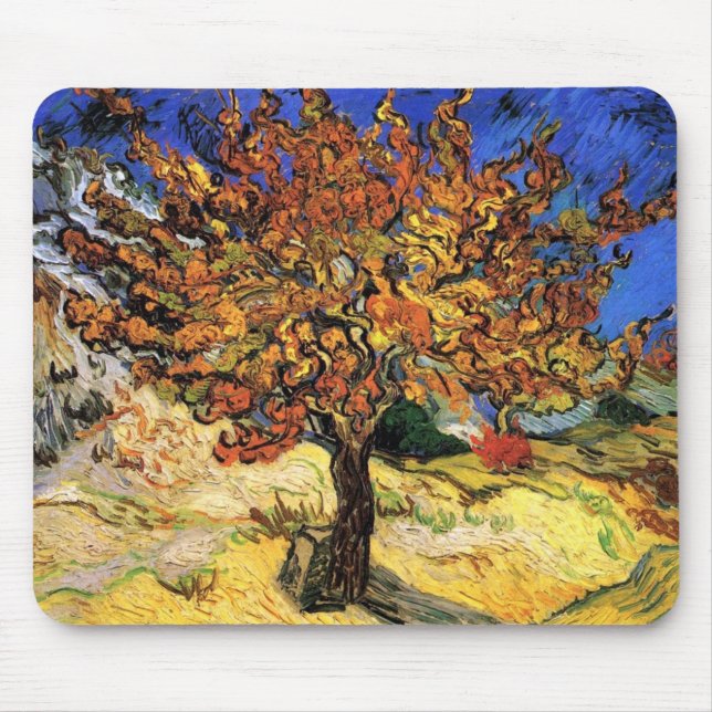 Vincent Van Gogh - The Mulberry Tree Fine Art Mouse Mat (Front)