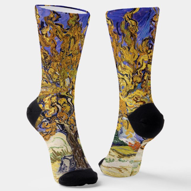 Vincent van Gogh - The Mulberry Tree Socks (Angled)
