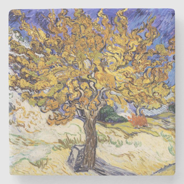 Vincent van Gogh - The Mulberry Tree Stone Coaster (Front)