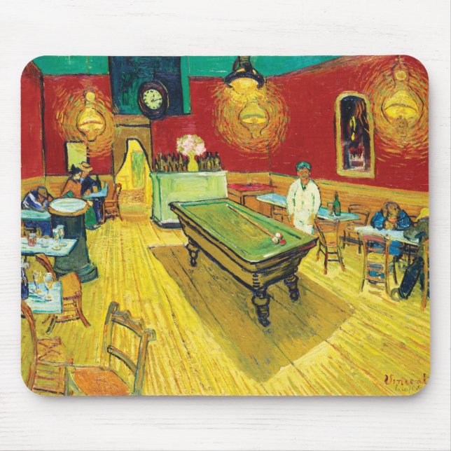 Vincent Van Gogh The Night Cafe (Le café de nuit) Mouse Mat (Front)