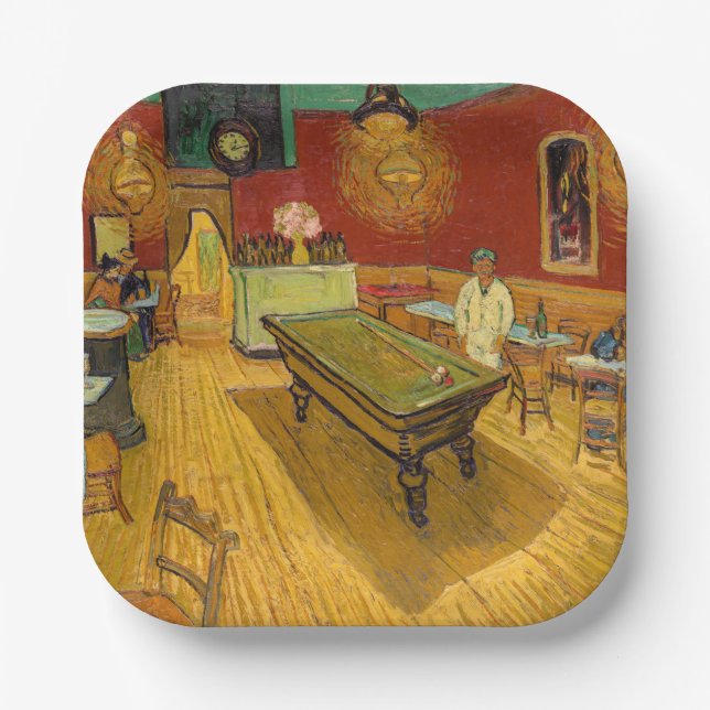 Vincent van Gogh - The Night Cafe  Paper Plate (Front)