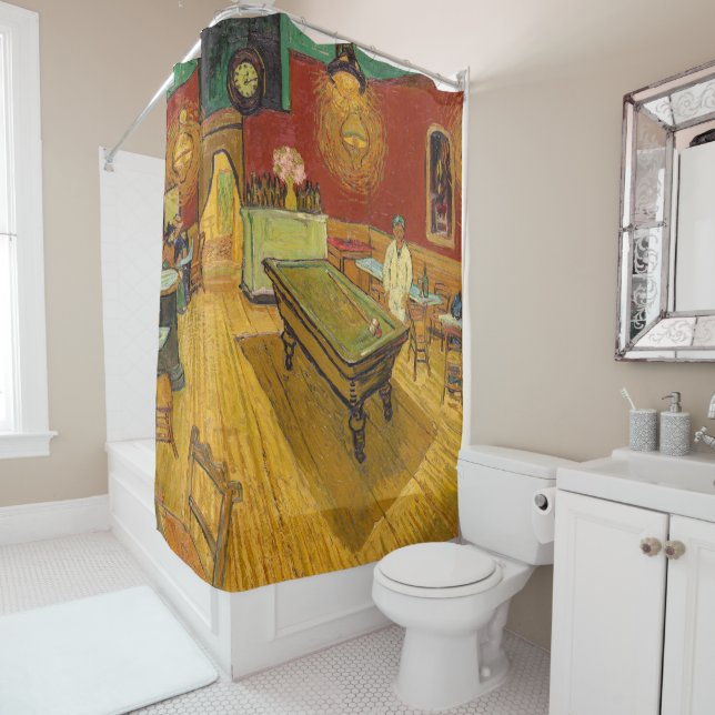 Vincent van Gogh - The Night Cafe Shower Curtain (In Situ)