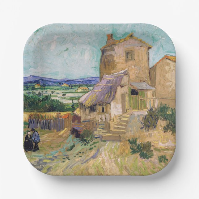 Vincent van Gogh - The Old Mill Paper Plate (Front)