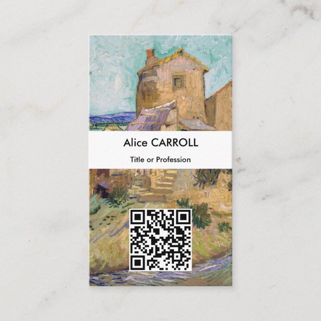 Vincent van Gogh - The Old Mill - QR Code Business Card (Front)