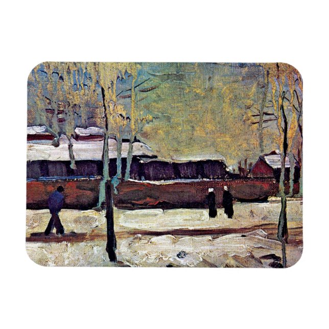 Vincent Van Gogh - The Old Station At Eindhoven Magnet (Horizontal)