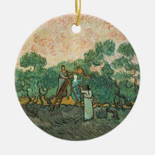 Vincent van Gogh The Olive Pickers, Saint-Remy Ceramic Tree Decoration