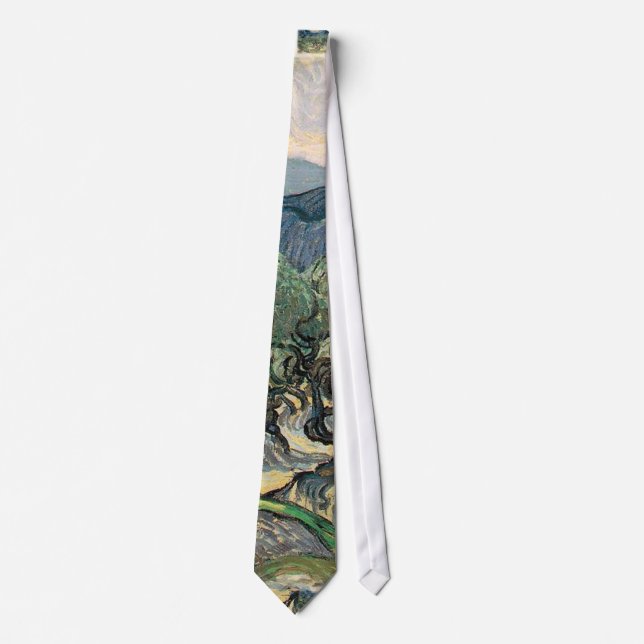 Vincent van Gogh, The Olive Trees.  Famous art Tie (Front)