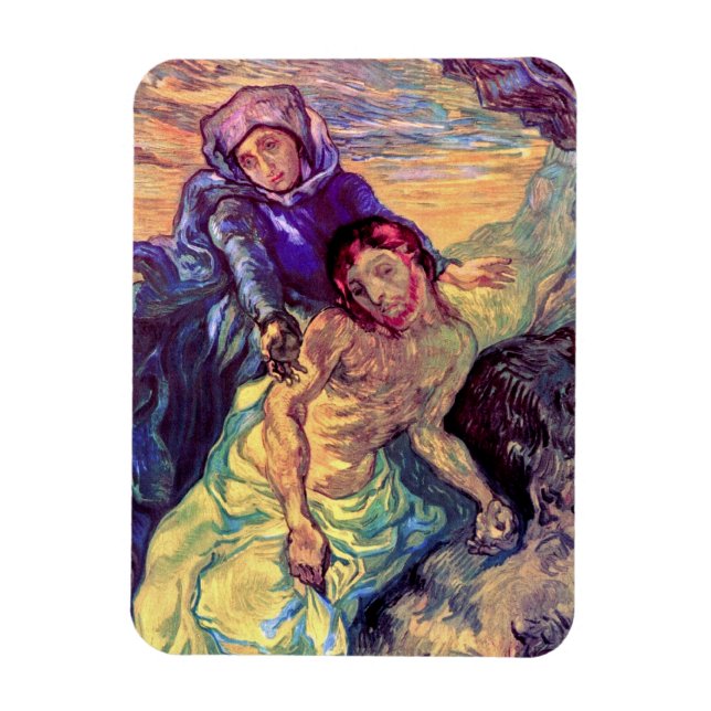 Vincent Van Gogh - The Pieta - Jesus & Virgin Mary Magnet (Vertical)