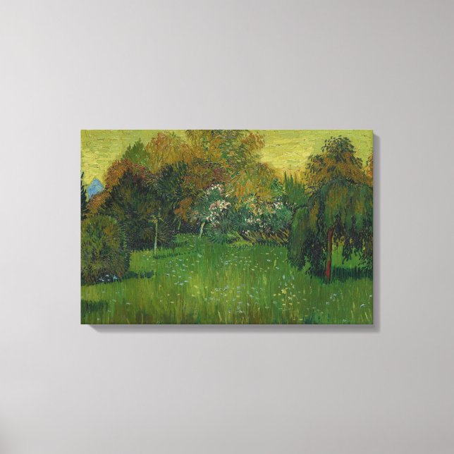 Vincent van Gogh - The Poet's Garden Canvas Print (Front)
