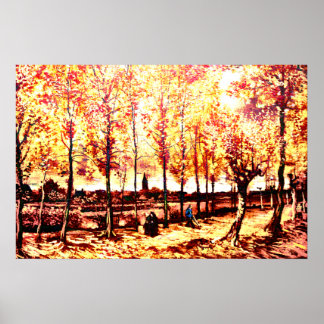 Vincent Van Gogh - The poplars in Nuenen 2 Poster