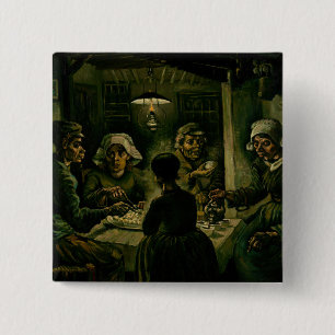Vincent van Gogh - The Potato Eaters 15 Cm Square Badge