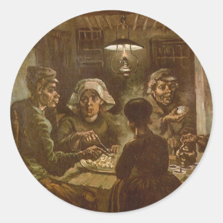 Vincent van Gogh - The Potato Eaters Classic Round Sticker