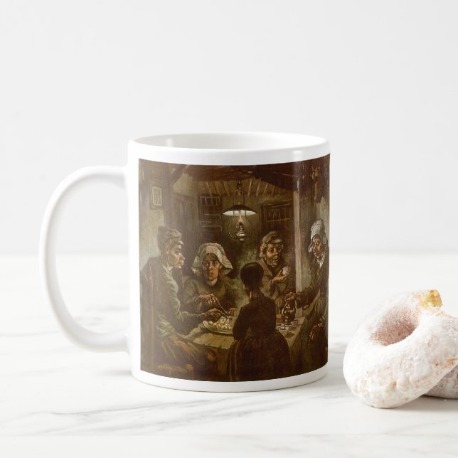 Vincent van Gogh - The Potato Eaters Coffee Mug (With Donut)