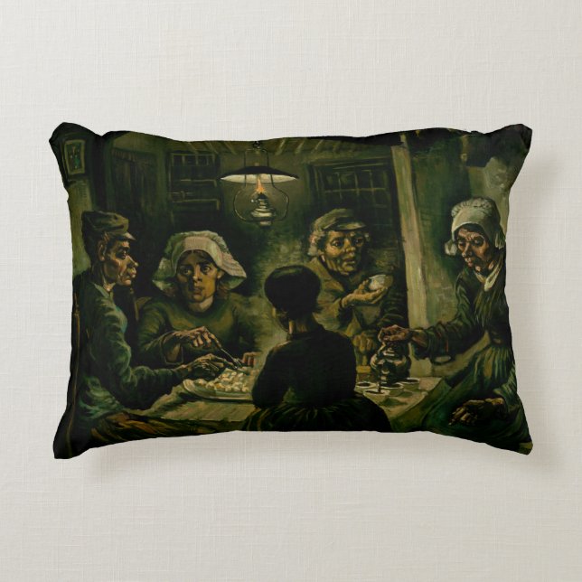 Vincent van Gogh - The Potato Eaters  Decorative Cushion (Front)