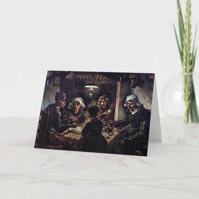 Vincent Van Gogh - The Potato Eaters Fine Art Holiday Card (Front)