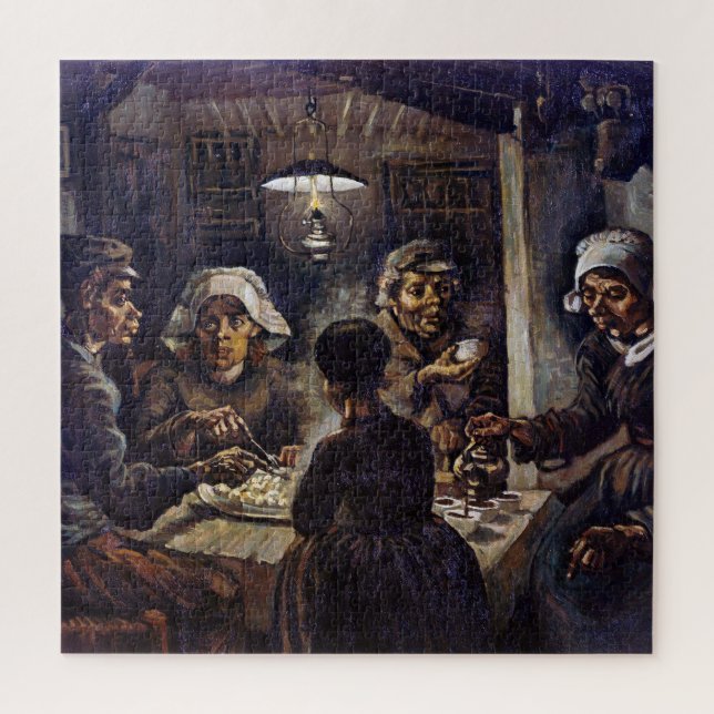 Vincent Van Gogh The Potato Eaters Fine Art Jigsaw Puzzle (Vertical)