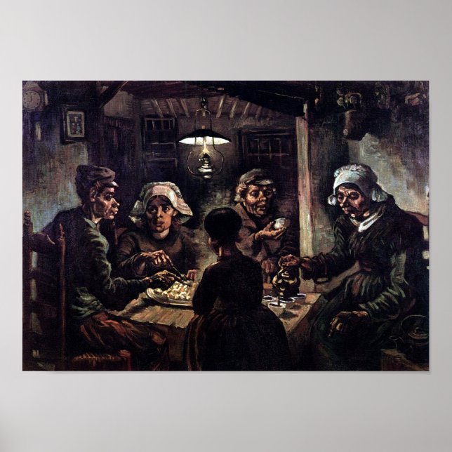 Vincent Van Gogh - The Potato Eaters Fine Art Poster (Front)
