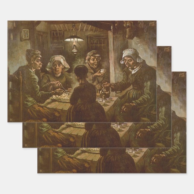 Vincent van Gogh - The Potato Eaters Wrapping Paper Sheet (Set)