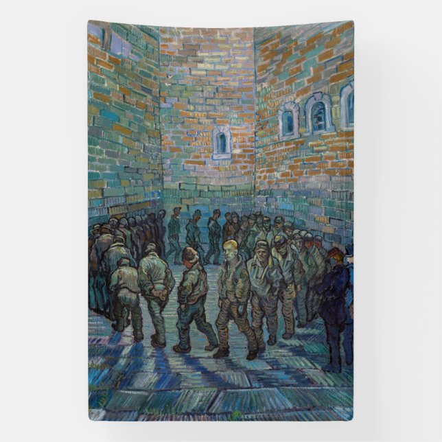 Vincent van Gogh - The Prison Courtyard Banner (Vertical)