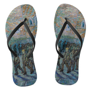 Vincent van Gogh - The Prison Courtyard Flip Flops