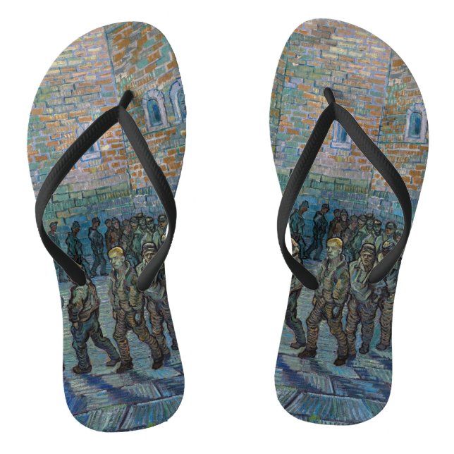 Vincent van Gogh - The Prison Courtyard Flip Flops (Footbed)