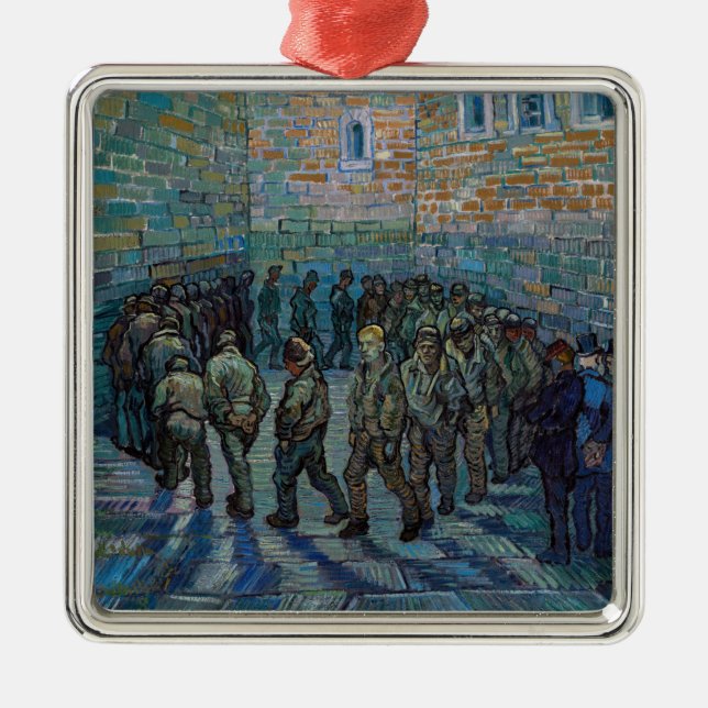 Vincent van Gogh - The Prison Courtyard Metal Tree Decoration (Front)