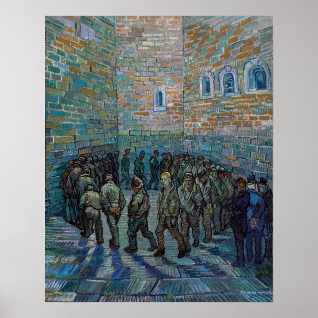 Vincent van Gogh - The Prison Courtyard Poster (Front)