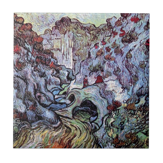 Vincent Van Gogh - The Ravine (Les Peiroulets) Tile (Front)