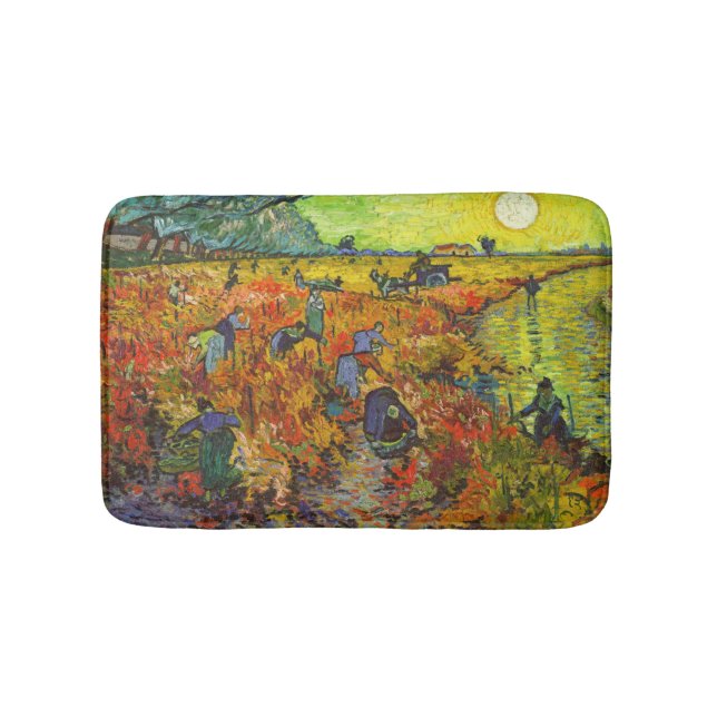 Vincent van Gogh - The Red Vineyard Bath Mat (Front)
