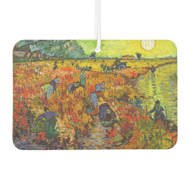 Vincent van Gogh - The Red Vineyard Car Air Freshener (Front)